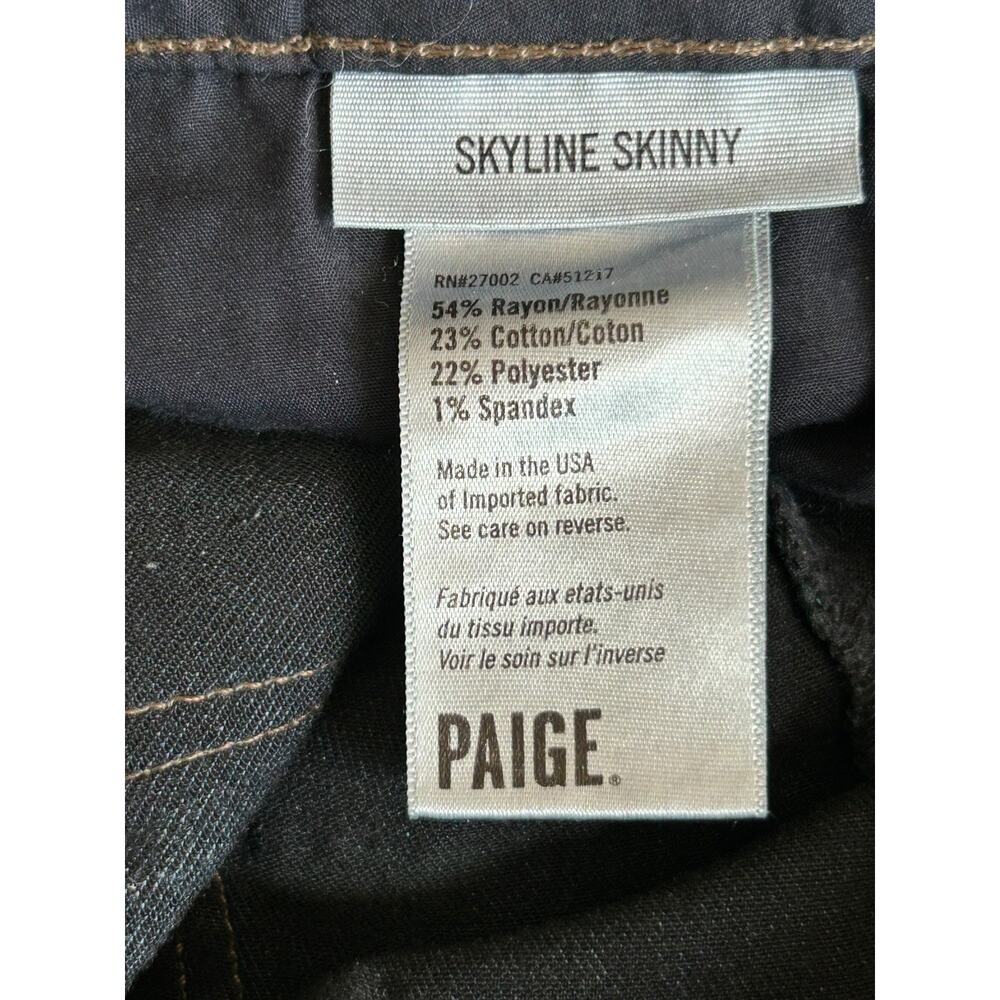 Paige Skyline Skinny Jeans Womens Size 28 Mid Rise Dark Wash Blue Stretch Denim - Picture 6 of 13